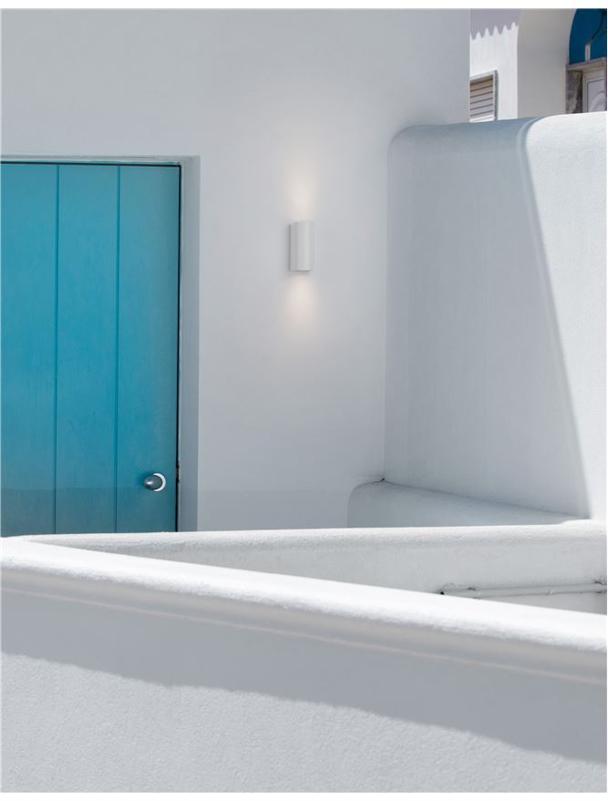 NER Compact Rounded Edge White Outdoor Wall Up / Down Light - ID 10822