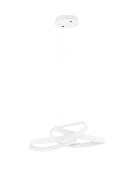 OLI Sandy White Twisted Ring LED Pendant - ID 14400