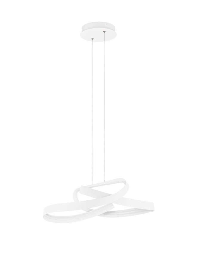 OLI Sandy White Twisted Ring LED Linear Pendant - ID 14403
