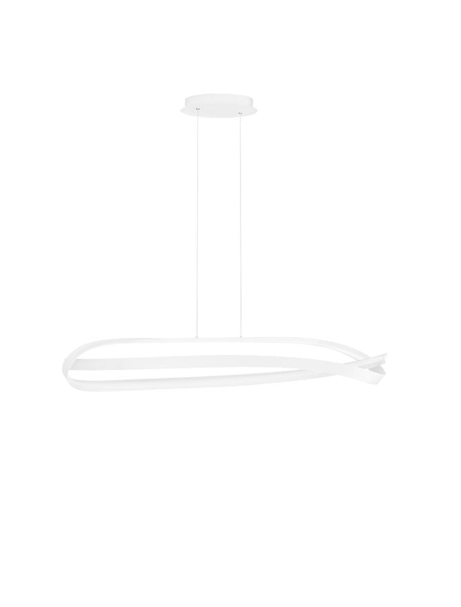 OLI Sandy White Twisted Ring LED Linear Pendant - ID 14403