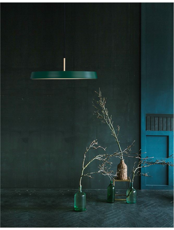 VET Matt Green Aluminium & Acrylic Single Pendant - ID 9996