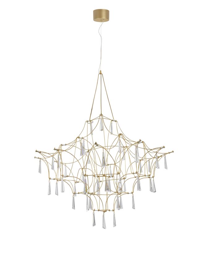 GOR Gold Wire Frame LED Chandelier - ID 10060