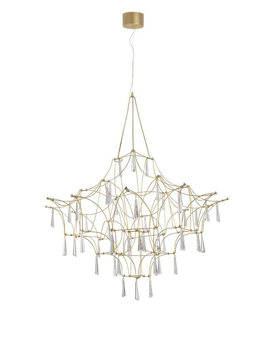 GOR Gold Wire Frame LED Chandelier - ID 10060