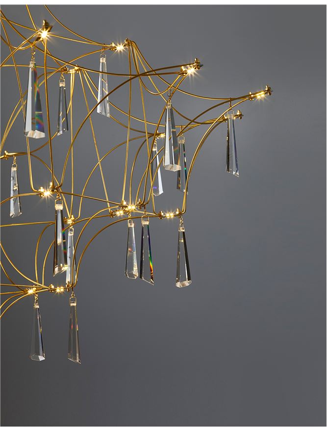 GOR Gold Wire Frame LED Chandelier - ID 10060