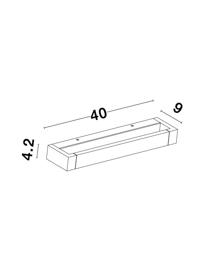 LIN Sandy White Aluminium & Acrylic Rotating Short Linear Wall Light - ID 10359