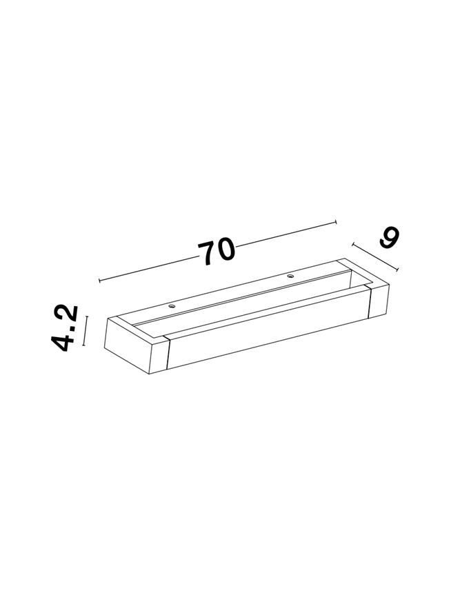 LIN Sandy White Aluminium & Acrylic Rotating Long Linear Wall Light - ID 10358
