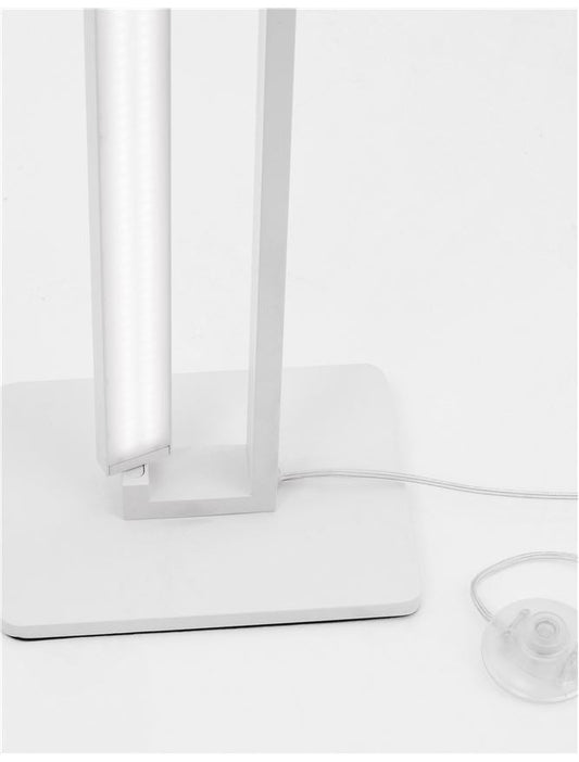 LIN Sandy White Aluminium & Acrylic Rotating Short Linear Floor Light - ID 10360