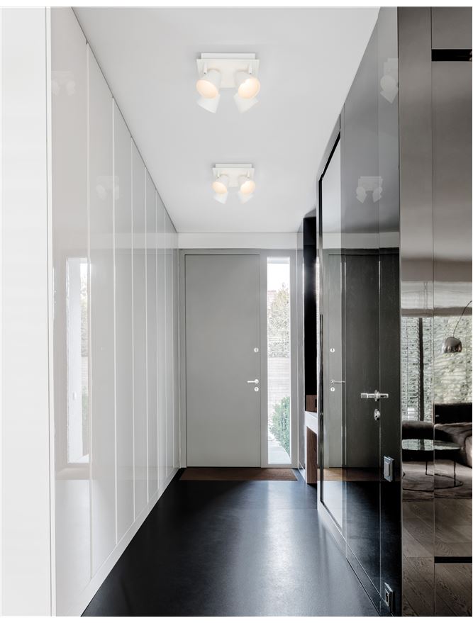 BAG Sandy White Metal Four Lamp Spotlight With Concealed Light Source  - ID 11065 - limited stock