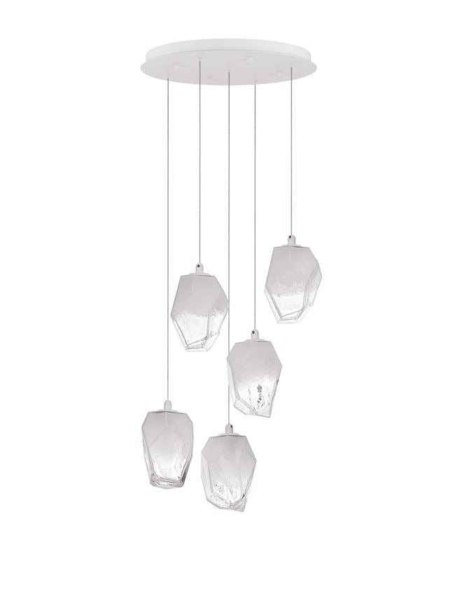 ICE Gradient Glass 5 Lamp Multiple Pendant Pendant - ID 10626