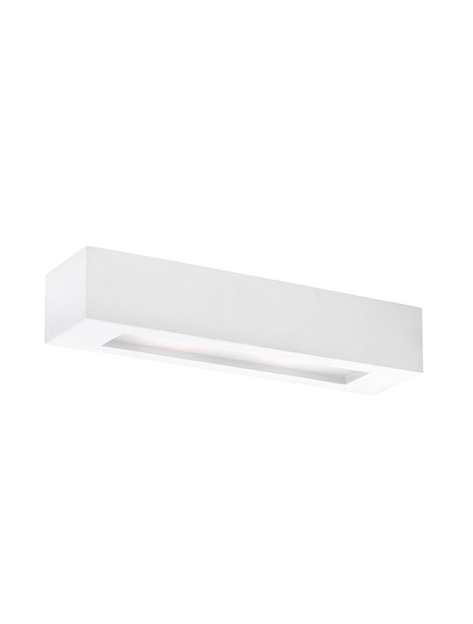 OTE One Lamp Small White Gypsum & Glass Wall Light - ID 11158