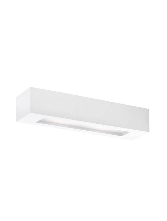 OTE One Lamp Small White Gypsum & Glass Wall Light - ID 11158