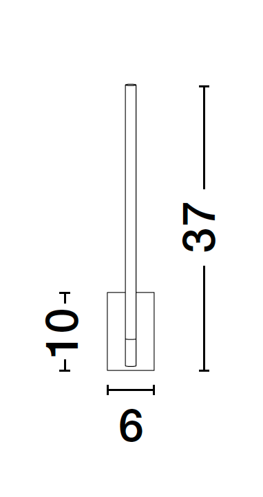 RAC Gold Metal & Acrylic Tubular Adjustable Single Wall Light - ID 10101