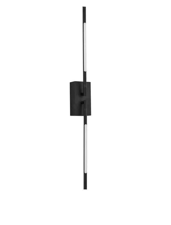 RAC Black Metal & Acrylic Tubular Adjustable Twin Wall Light - ID 10111