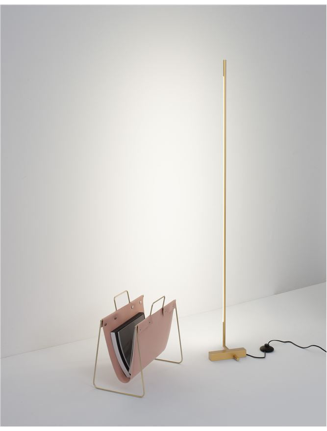 RAC Gold Metal & Acrylic Tubular Adjustable Floor Light - ID 10106