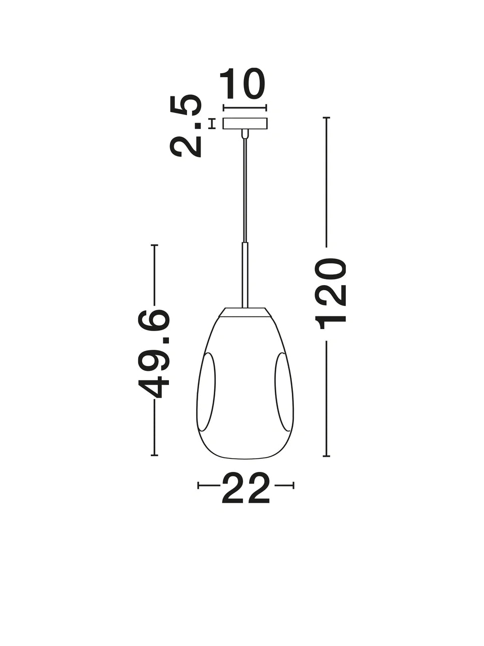 VAL Chrome Finish Dimpled Lozenge Single Pendant - ID 14806