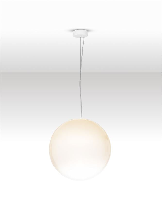 BOL X-Large 50cm Ethereal Gradient White Glass Pendant  - ID 14131