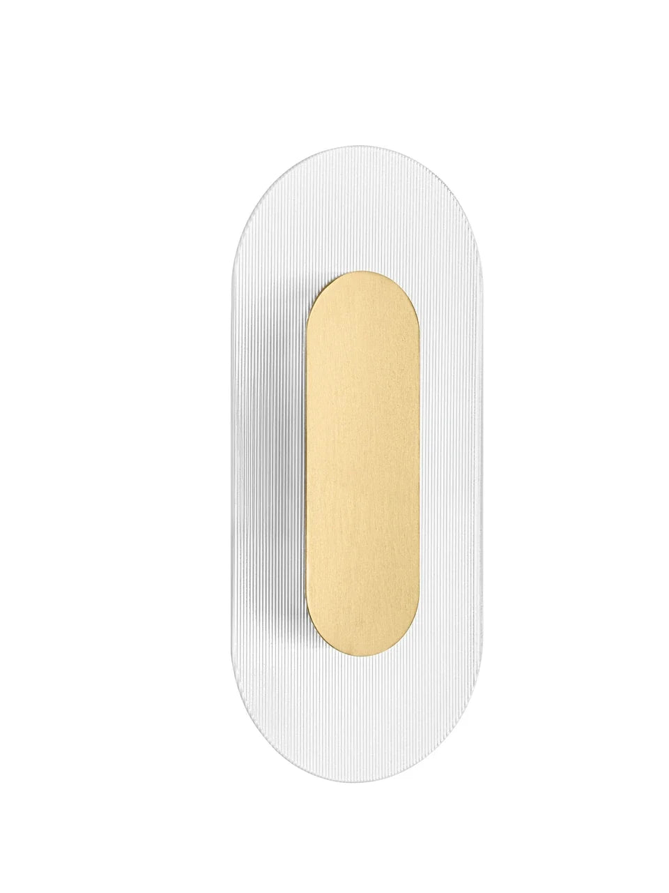RIO Small Gold & Textured Clear Glass LED Linear Wall Light - ID 15025