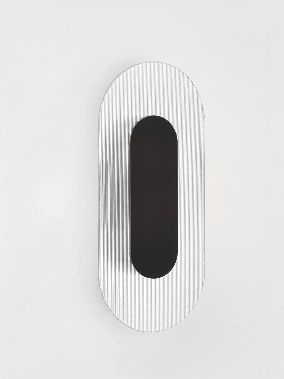 RIO Small Matt Black & Textured Clear Glass LED Linear Wall Light - ID 15026