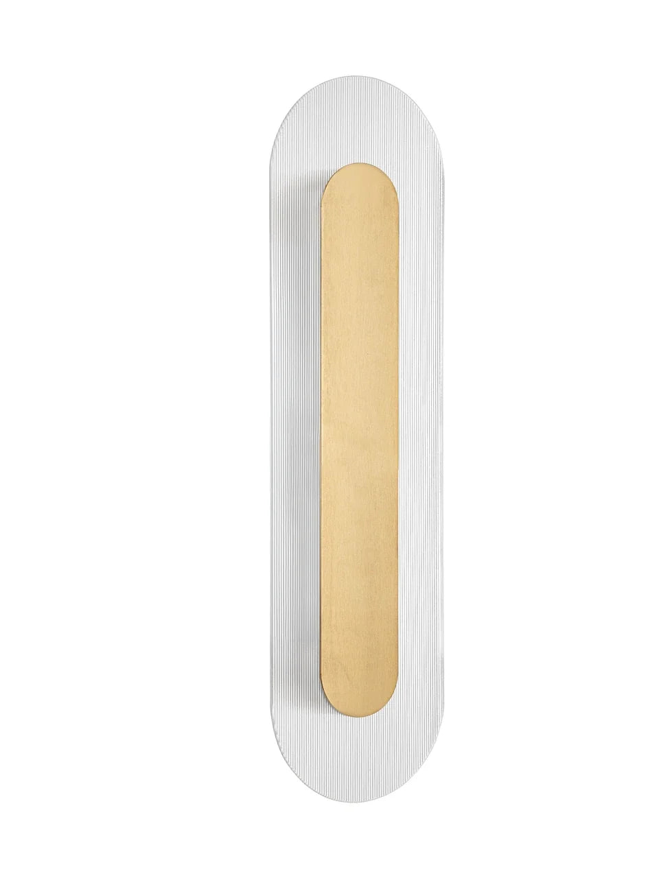 RIO Medium Gold & Textured Clear Glass LED Linear Wall Light - ID 15027