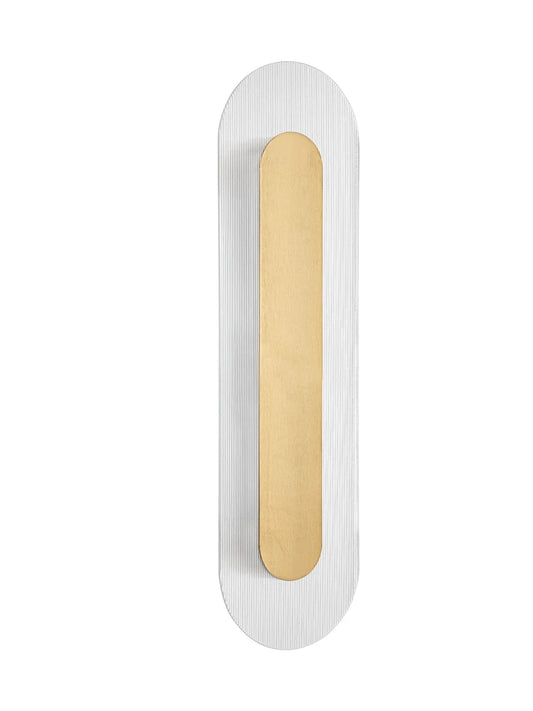 RIO Medium Gold & Textured Clear Glass LED Linear Wall Light - ID 15027