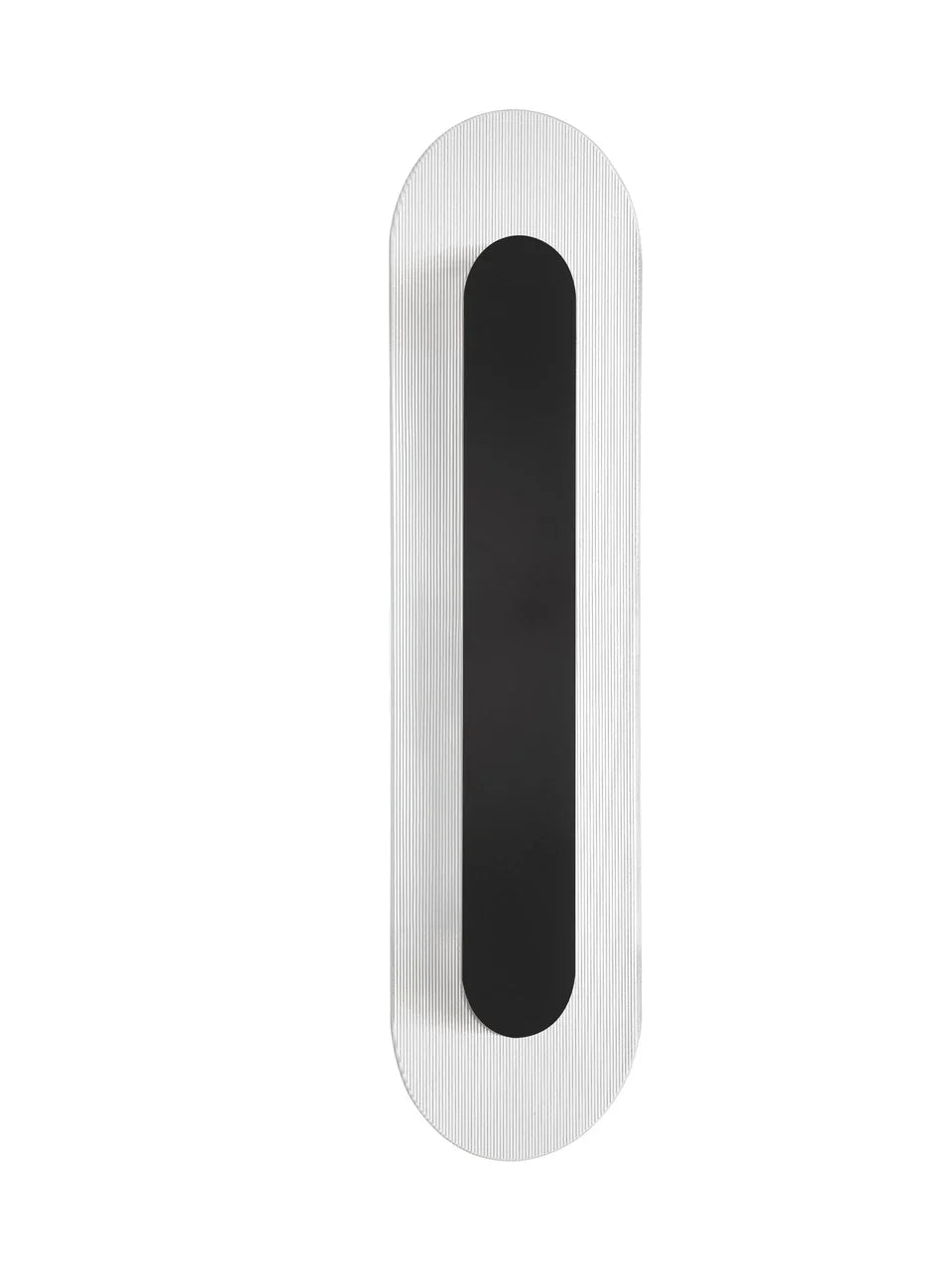 RIO Medium Matt Black & Textured Clear Glass LED Linear Wall Light - ID 15028
