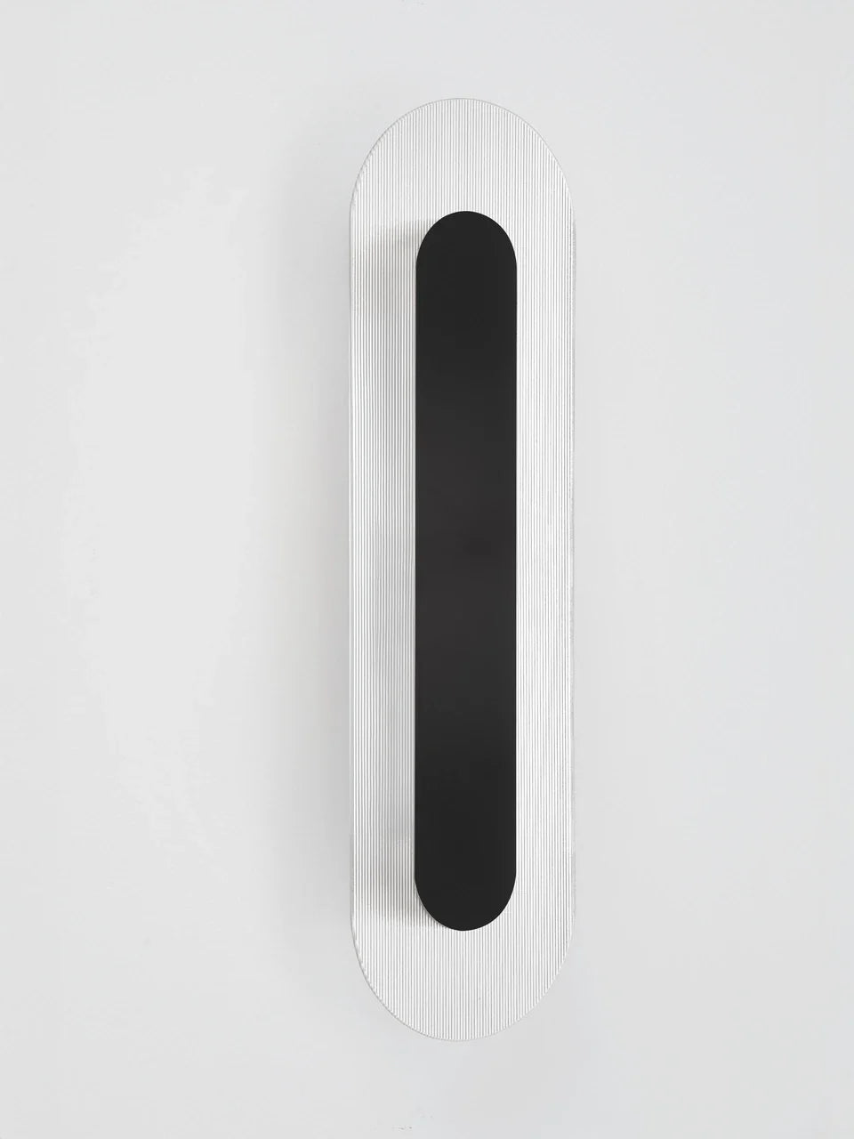 RIO Medium Matt Black & Textured Clear Glass LED Linear Wall Light - ID 15028