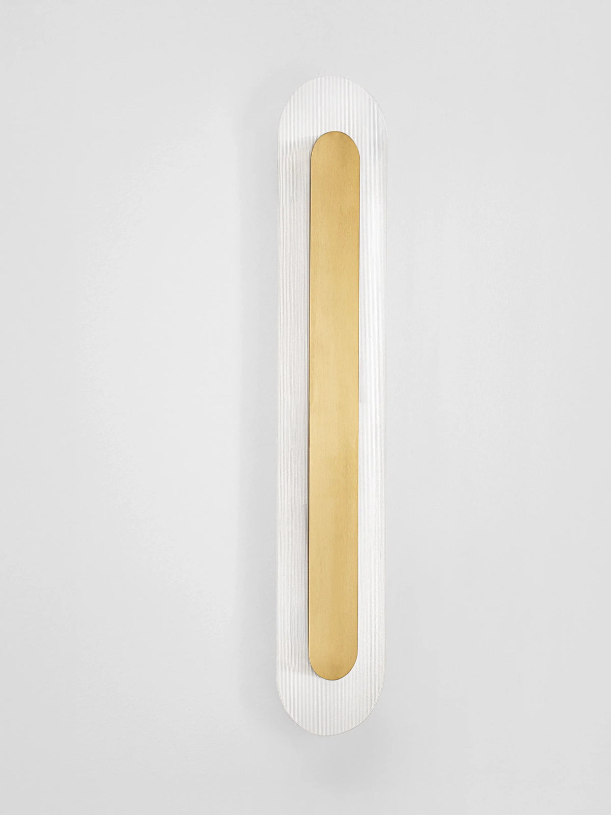 RIO Large Gold & Textured Clear Glass LED Linear Wall Light - ID 15029