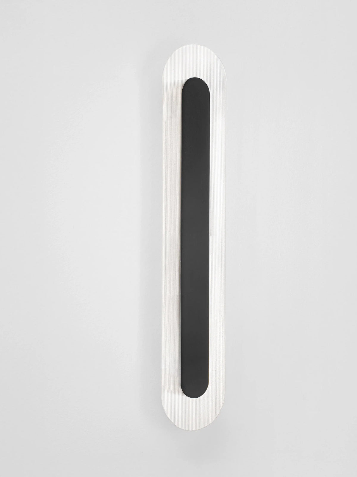 RIO Large Matt Black & Textured Clear Glass LED Linear Wall Light - ID 15030