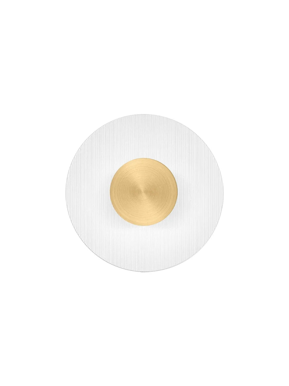 RIO Small Gold & Textured Clear Glass LED Round Wall Light - ID 15031
