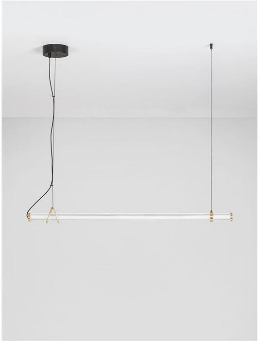 ELI Clear Glass Multi-Pendant with Gold & Black Metalwork - ID 14492