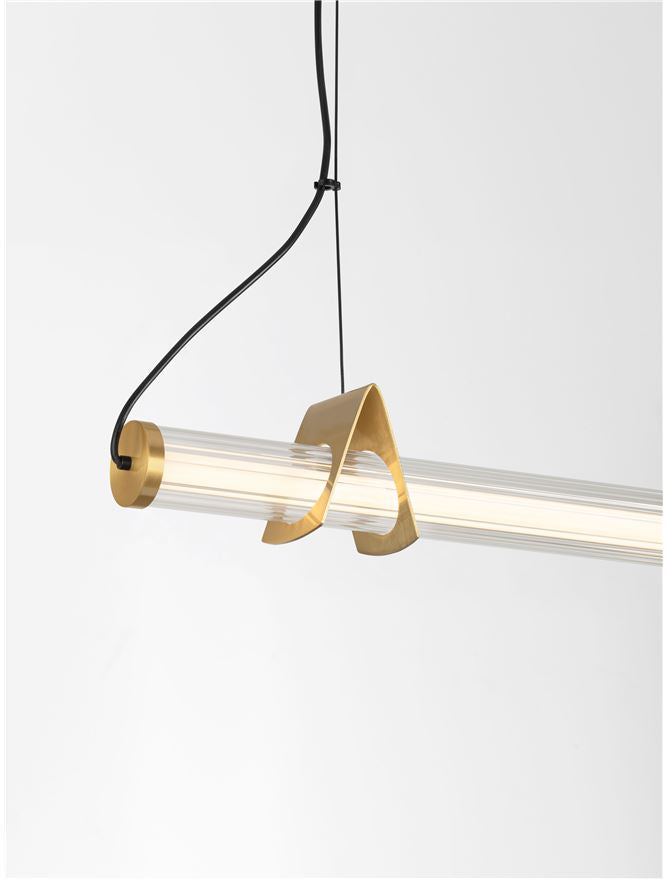 ELI Clear Glass Multi-Pendant with Gold & Black Metalwork - ID 14492