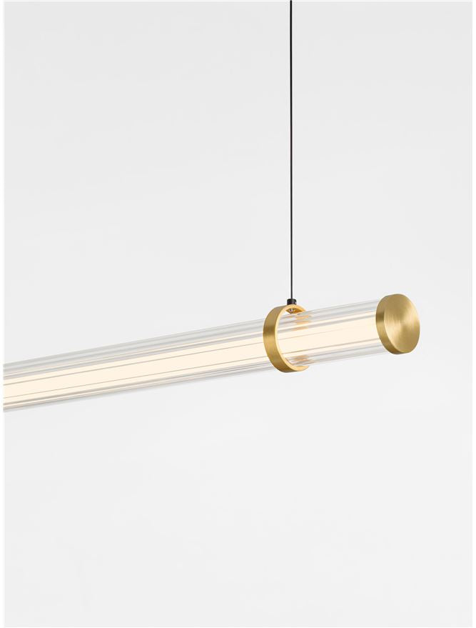 ELI Clear Glass Multi-Pendant with Gold & Black Metalwork - ID 14492