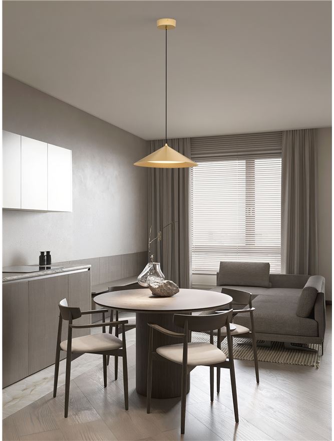 ARI Gold Metal Prismatic LED Pendant - ID 14494