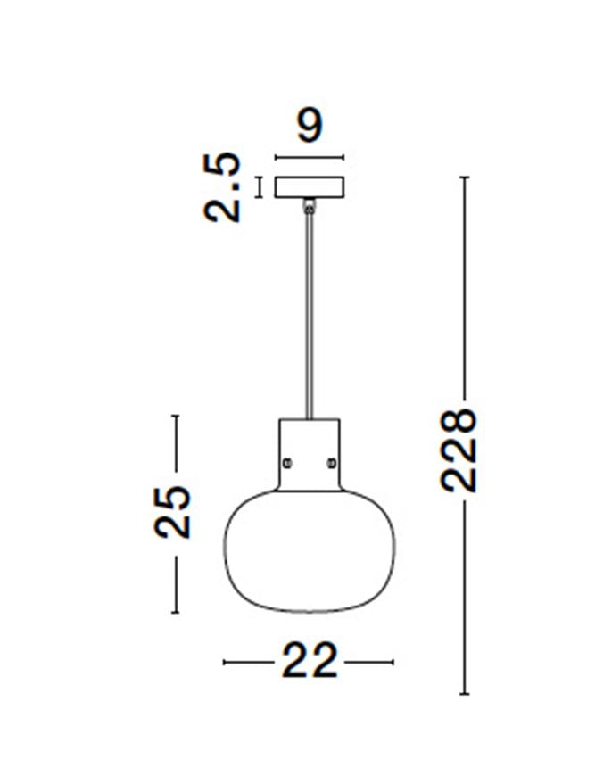 CIN Smoked Glass & Black Metal Single Pendant - ID 11806