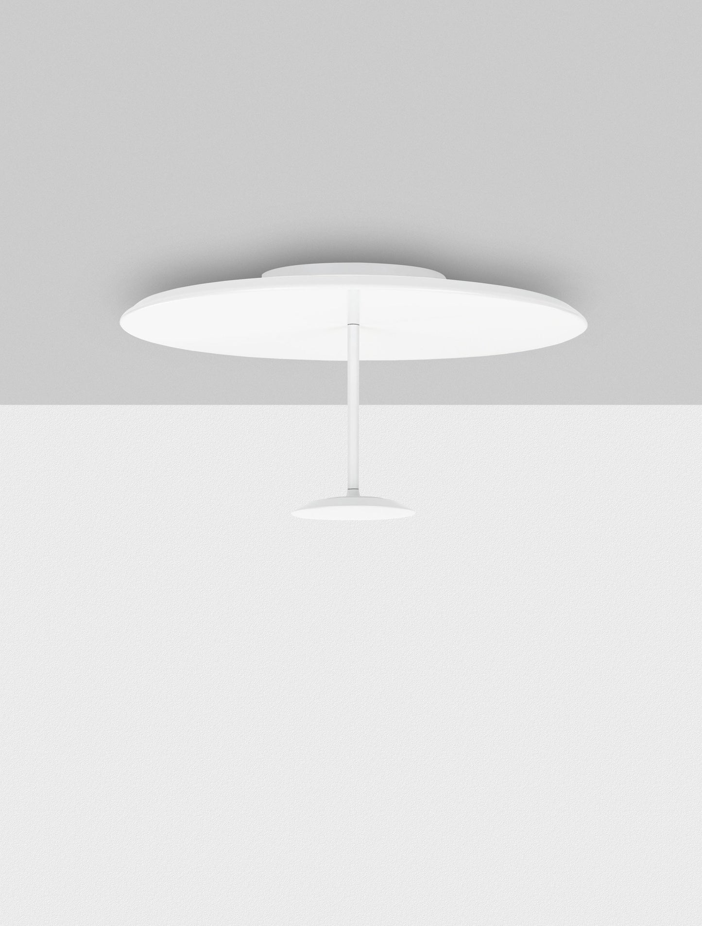 IMA Sandy White Large Semi-Flush Ceiling Light - ID 14818