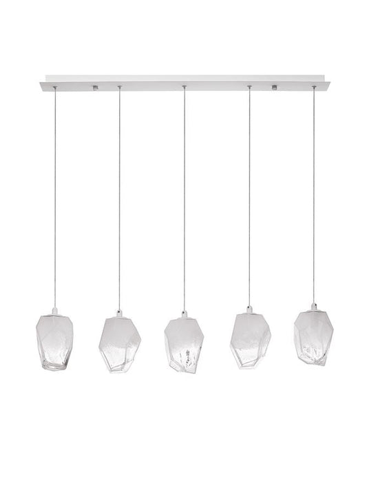 ICE Gradient Glass 5 Lamp Linear Bar Pendant Pendant - ID 10627