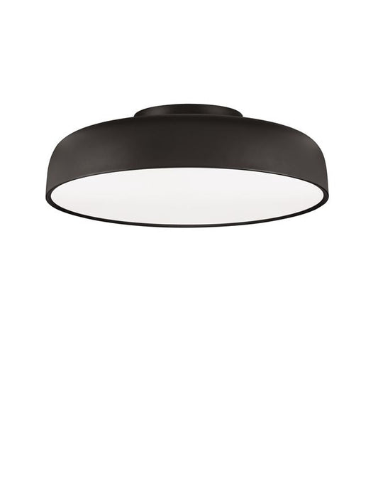 NOE Sandy Black 50cm Deep Bowl LED Flush Ceiling Light - ID 14574