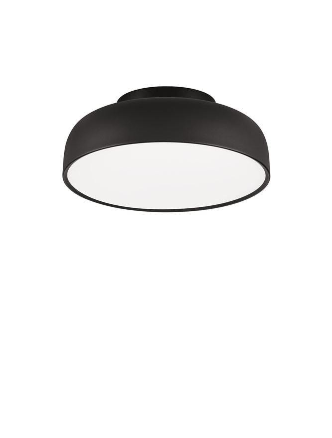 NOE Sandy Black 40cm Deep Bowl LED Flush Ceiling Light - ID 14571