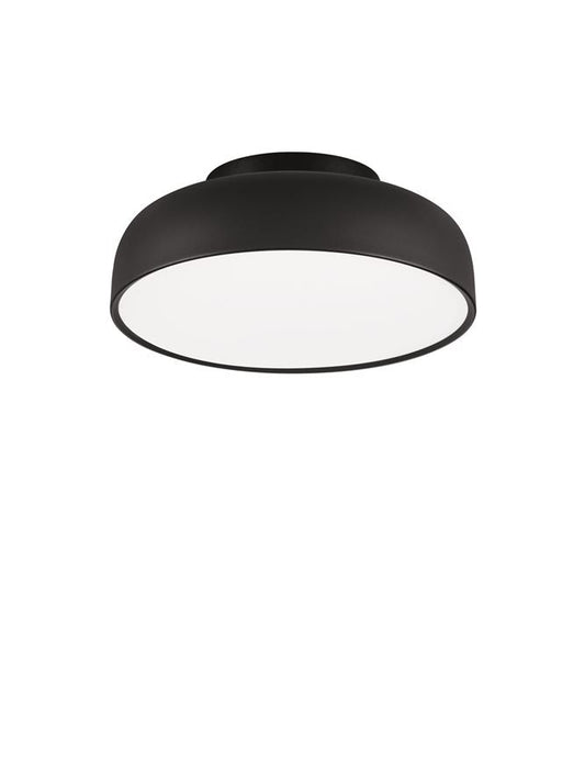 NOE Sandy Black 40cm Deep Bowl LED Flush Ceiling Light - ID 14571