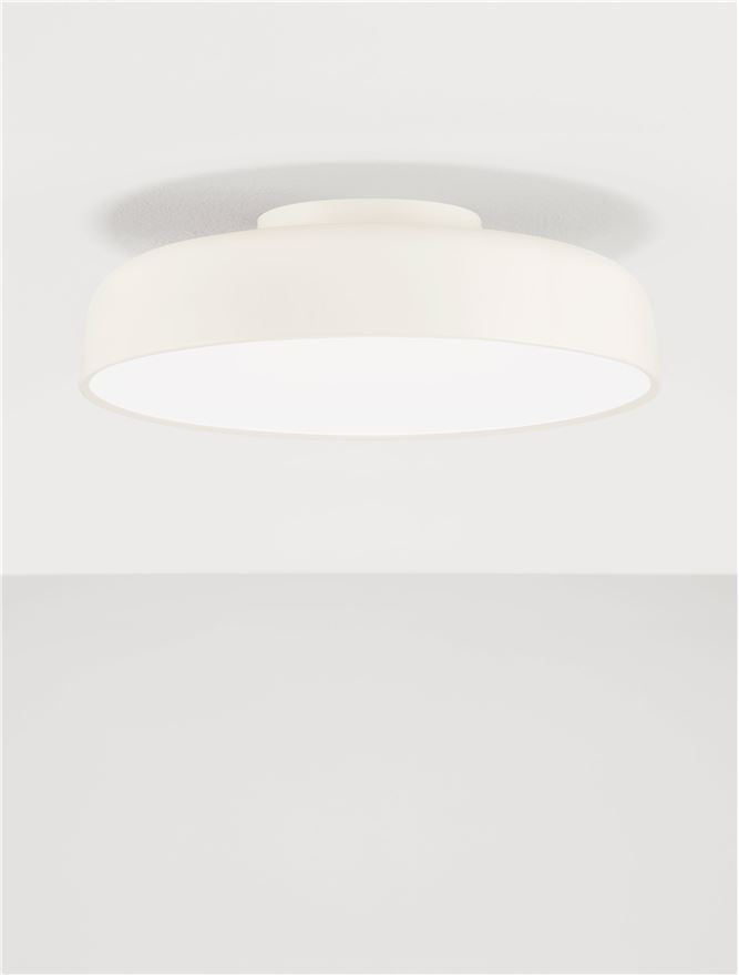 NOE Cream 50cm Deep Bowl LED Flush Ceiling Light - ID 14575