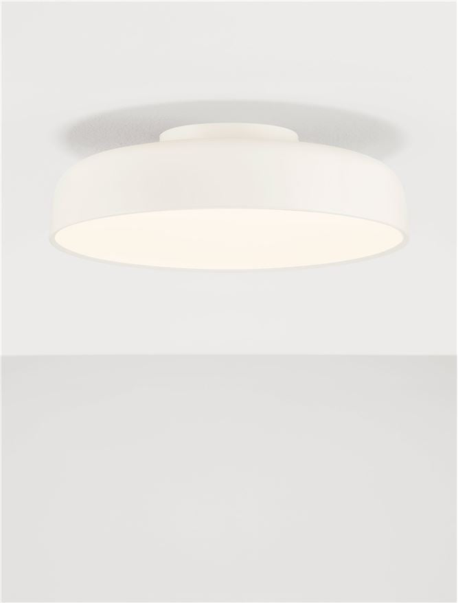 NOE Cream 50cm Deep Bowl LED Flush Ceiling Light - ID 14575