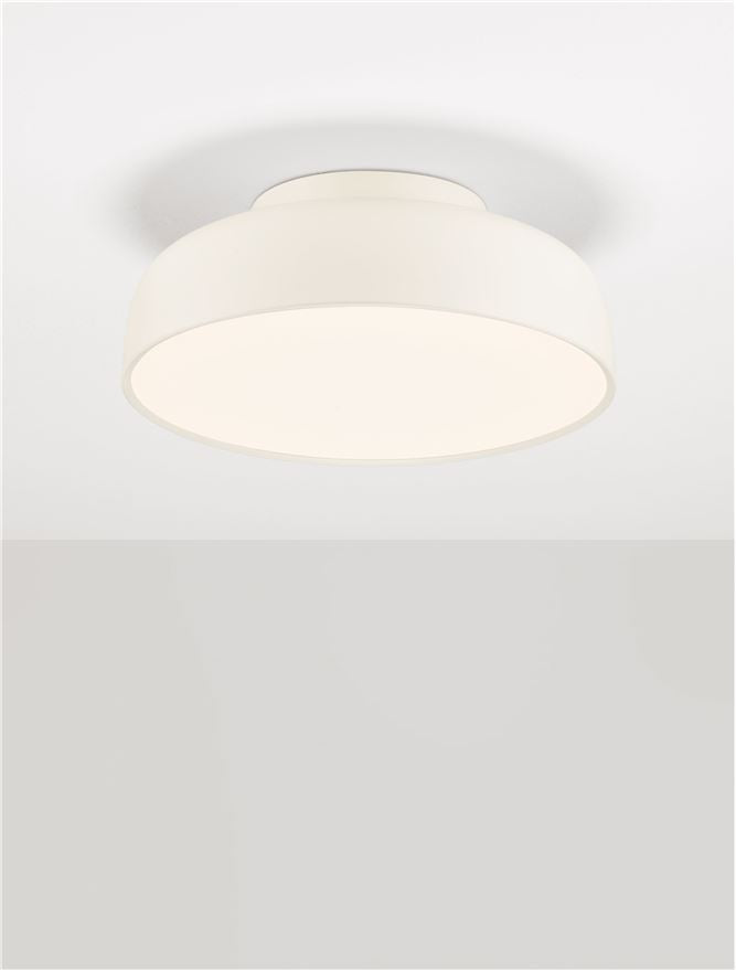 NOE Cream 40cm Deep Bowl LED Flush Ceiling Light - ID 14572