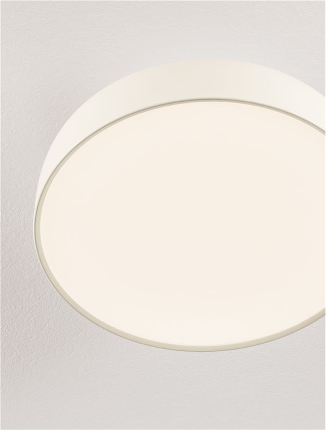 NOE Cream 40cm Deep Bowl LED Flush Ceiling Light - ID 14572