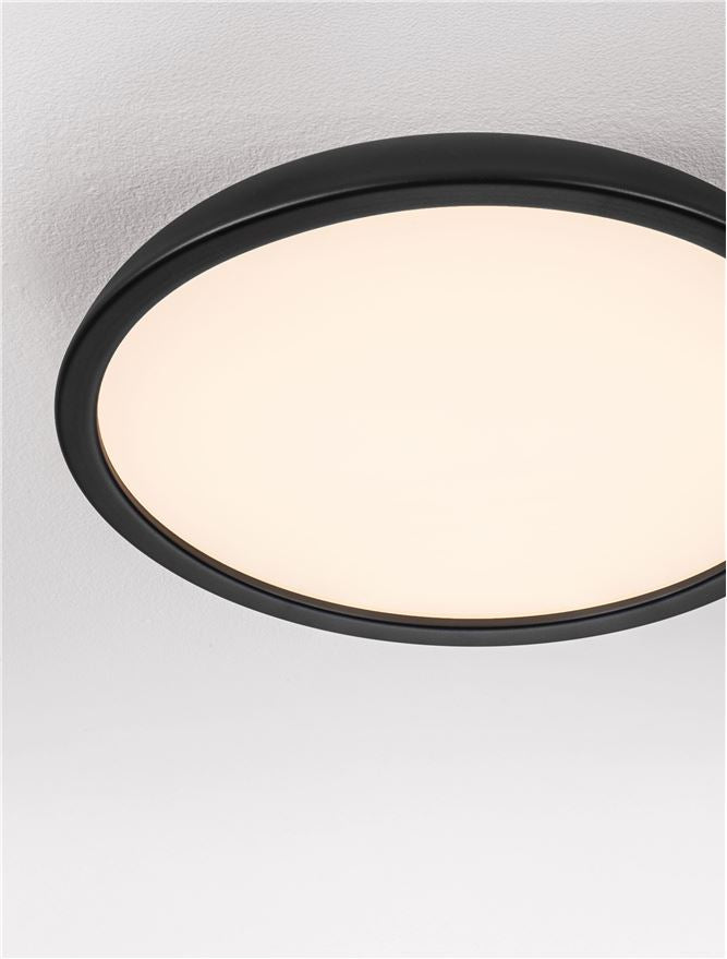 FEL Sandy Black 60cm LED Flush Ceiling Light - ID 14568