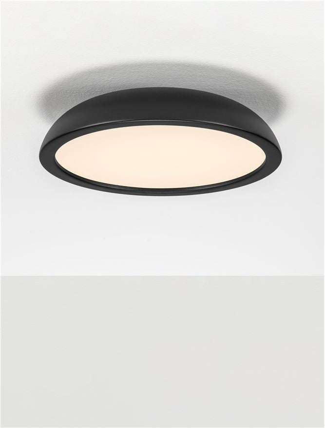 FEL Sandy Black 45cm LED Flush Ceiling Light - ID 14565