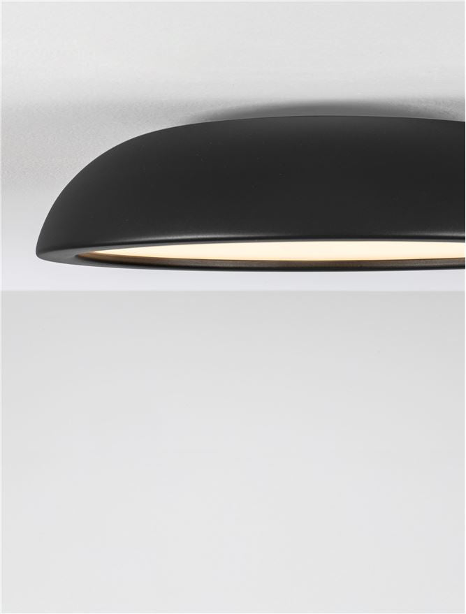 FEL Sandy Black 45cm LED Flush Ceiling Light - ID 14565