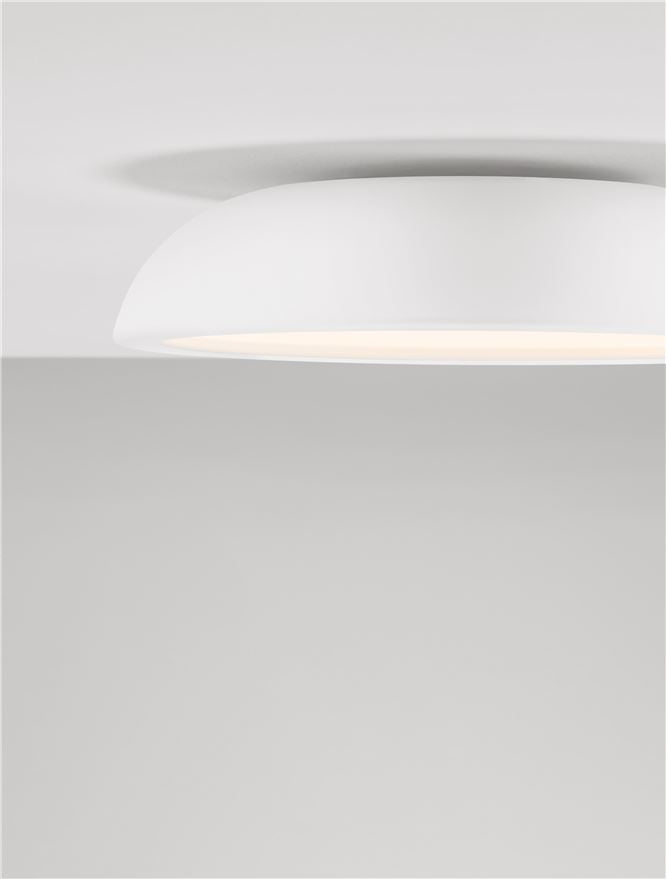 FEL Sandy White 45cm LED Flush Ceiling Light - ID 14566
