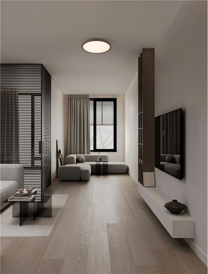 FEL Brown Steel 60cm LED Flush Ceiling Light - ID 14570
