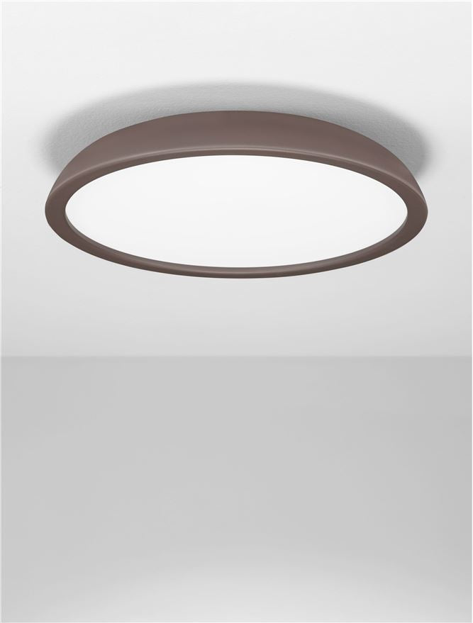 FEL Brown Steel 60cm LED Flush Ceiling Light - ID 14570