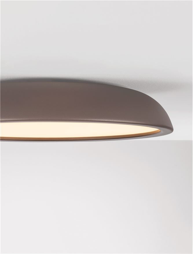 FEL Brown Steel 60cm LED Flush Ceiling Light - ID 14570